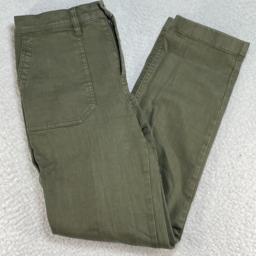 J. Crew Women's Straight Leg Jeans in Olive Green
